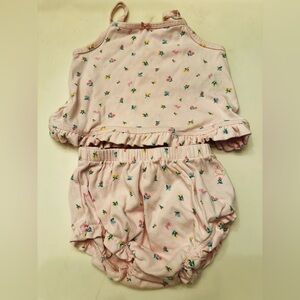 GAP Light Pink Floral Diaper Cover Set
